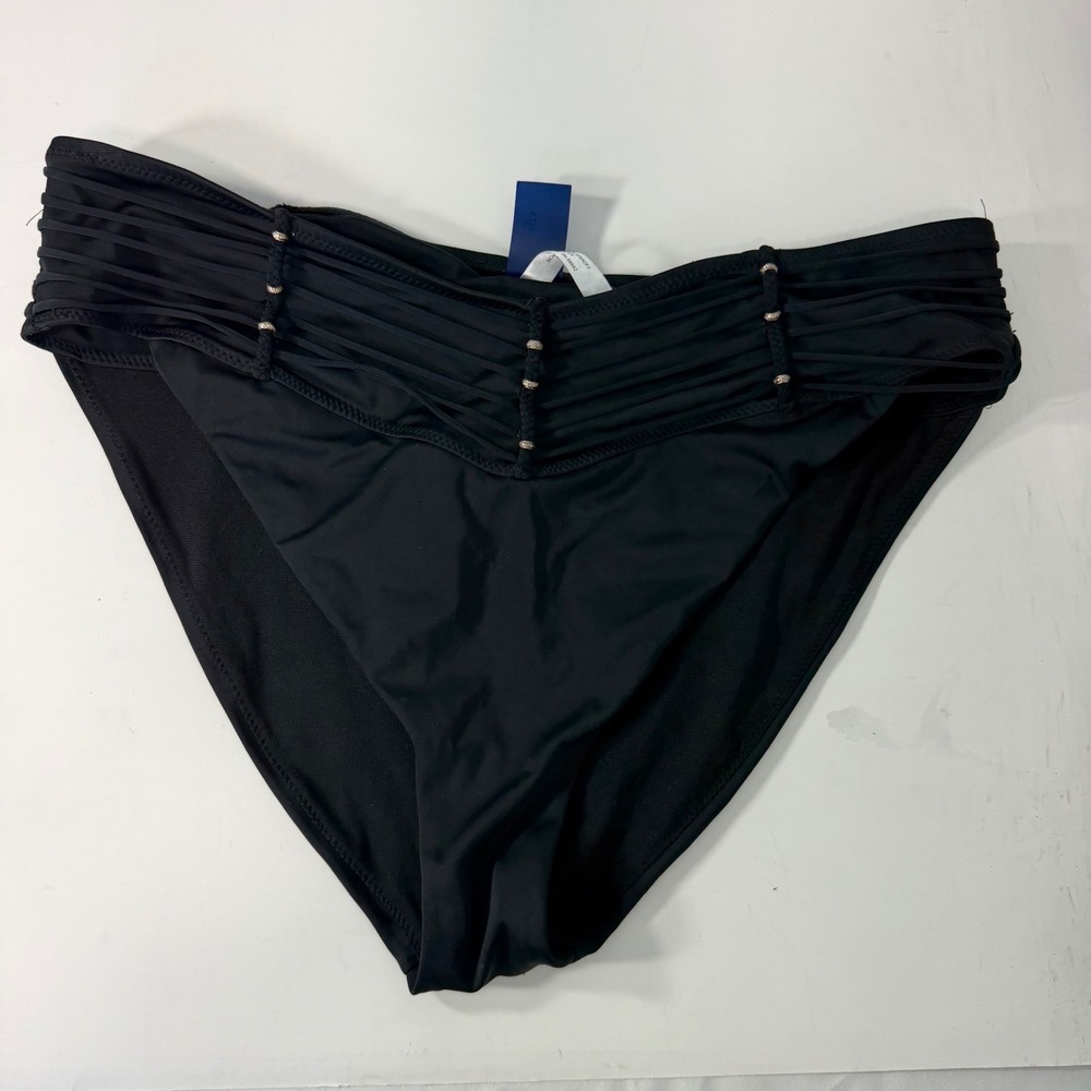Ashley Graham x Swimsuits For All Black Strappy Bikini Bottom 18